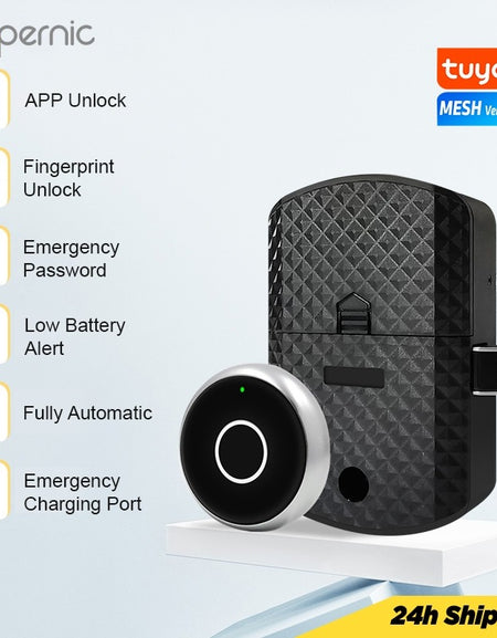 Tropernic 1667-5 Tuya Smart Cabinet Lock Fingerprint Anti Theft Drawer Lock Bluetooth Unlock Keyless Smart Drawer Lock for Private Cabinet