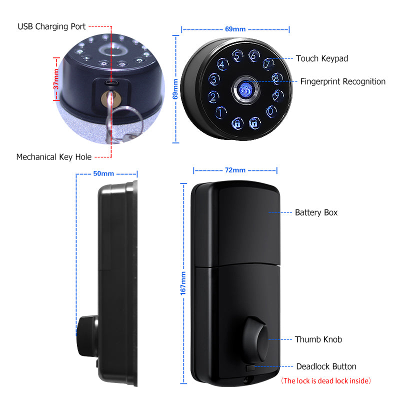A221——TTlock Fingerprint unlock Intelligent lock
