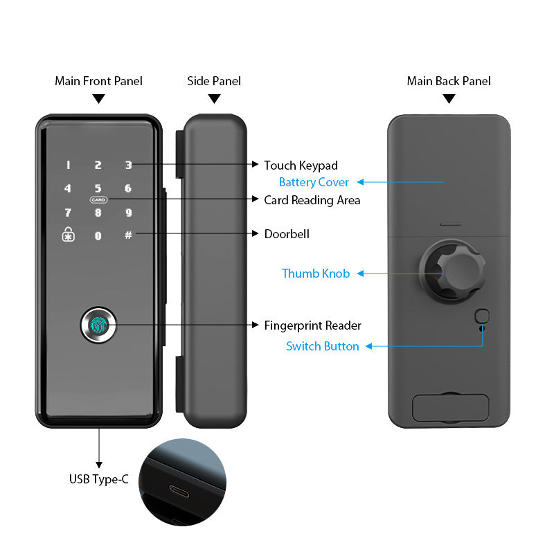 G9——Digital Fingerprint Glass Remote Control Lock