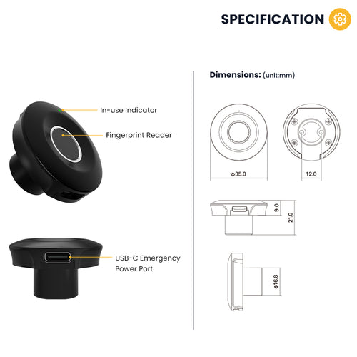 S102-Fingerprint Cabinet Lock for Home / Office,Smart Biometric Keyless Hidden File Drawer Wardrobe Lock, Anti-theft Electronic Cabinet Locks for Liquor Cabinet Locker Drawer Cupboard Desk