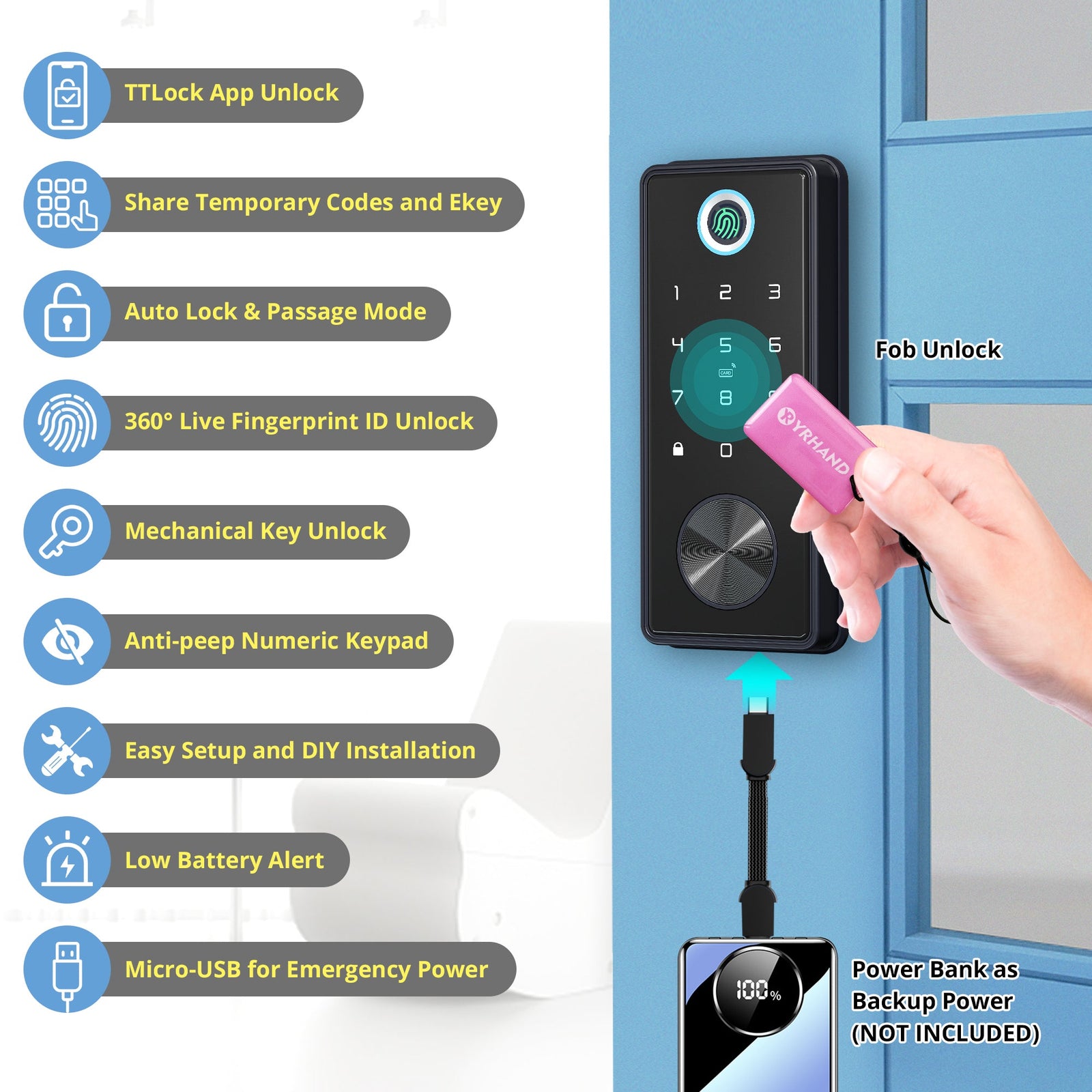 T1——Fingerprint security anti-theft waterproof lock