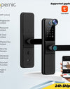Tropernic H01PRO Tuya Smart Lock With Security Camera App Remote Unlock 5 In 1 Digital Lock With Doorbell For Home Fingerprint Password IC Card Key Unlock