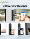 Tropernic A6 TTLOCK Smart Door Lock with Doorbell APP Remote Unlock Waterproof Sliding Door Lock Fingerprint Digital Lock Google Home Amazon Alexa