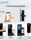 Tropernic K7 5 In 1 TTLOCK Smart Door Lock Fingerprint Lock Pintu Rumah APP Remote Unlock Password Digital Lock for Woodern Door APP Management Google Home Amazon Alexa