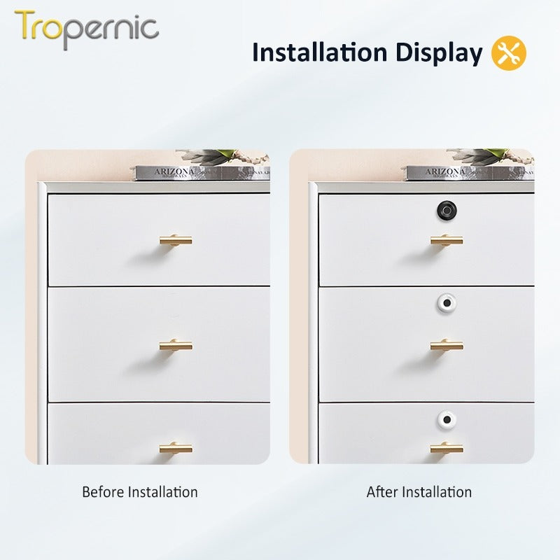 Tropernic S102-F Fingerprint Smart Cabinet Lock NFC Drawer Lock with Public Mode for Home Public Cabinet