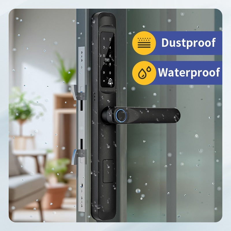 Tropernic A6 TTLOCK Smart Door Lock with Doorbell APP Remote Unlock Waterproof Sliding Door Lock Fingerprint Digital Lock Google Home Amazon Alexa