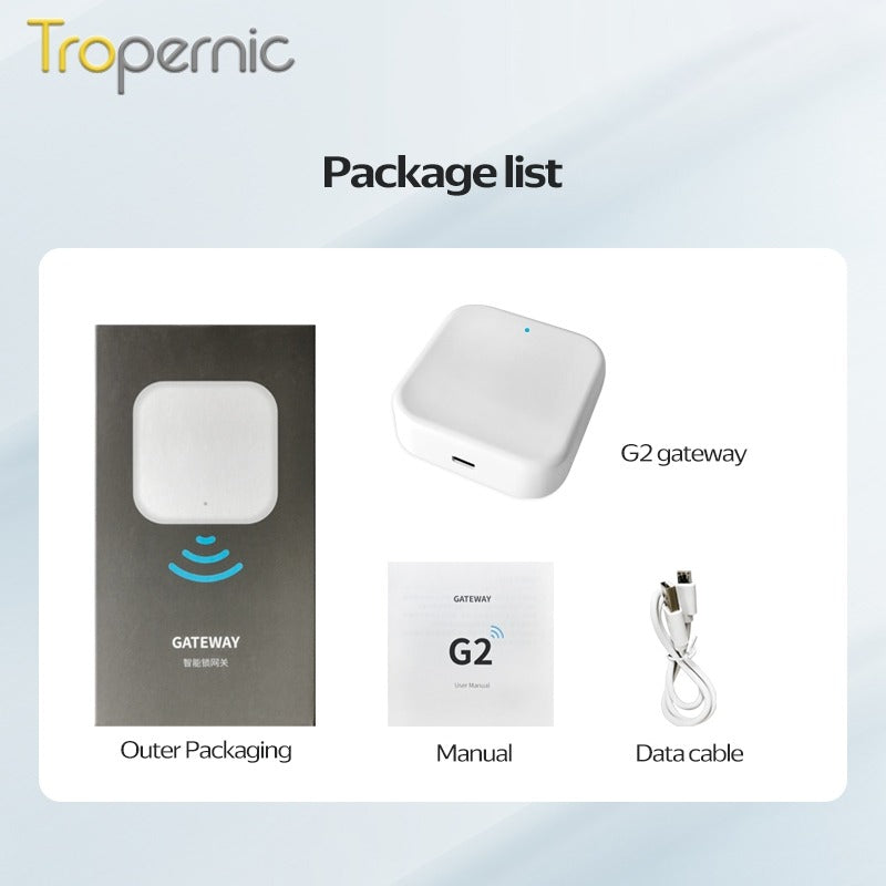 Tropernic G2 TTLOCK Gateway Fingerprint Password Smart Door Lock Home Compatible With Amazon Alexa And Google Home
