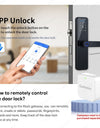 Tropernic K7 5 In 1 TTLOCK Smart Door Lock Fingerprint Lock Pintu Rumah APP Remote Unlock Password Digital Lock for Woodern Door APP Management Google Home Amazon Alexa