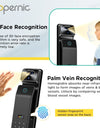 Tropernic V10 7 In 1 Tuya Smart Door Lock with Security Camera 3D Facial Recognition Fully Automatic Digital Lock Palmprint Unlock Intercom Security Door Lock