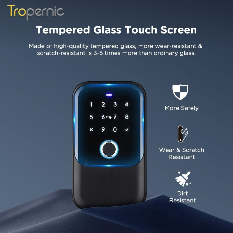 Tropernic K5 Tuya/TTLOCK Bluetooth Key Safe Box Outdoor Waterproof Wall Mounted Safety Box APP Remote Unlock Fingerprint Password Anti Theft Strongbox for Home
