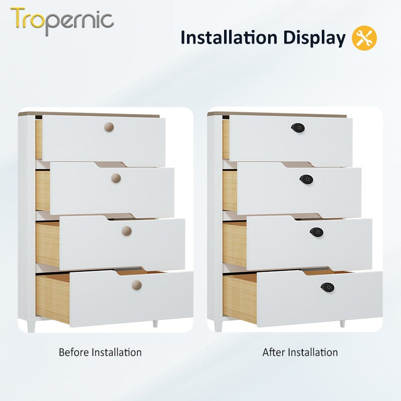 Tropernic C200-F Fingerprint Cabinet Lock Multi Functional Drawer Lock NFC Smart Cabiner Lock with Public Mode