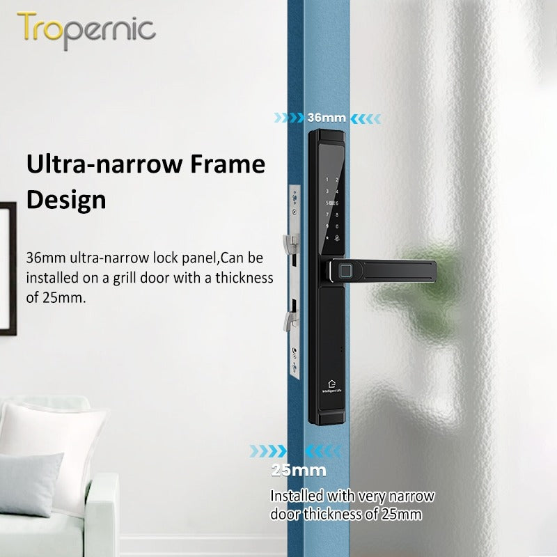 Tropernic F6 TTLOCK Double Sided Smart lock Waterproof Double Side System Grill Door Lock with Doorbell Bluetooth Smart Digital Lock