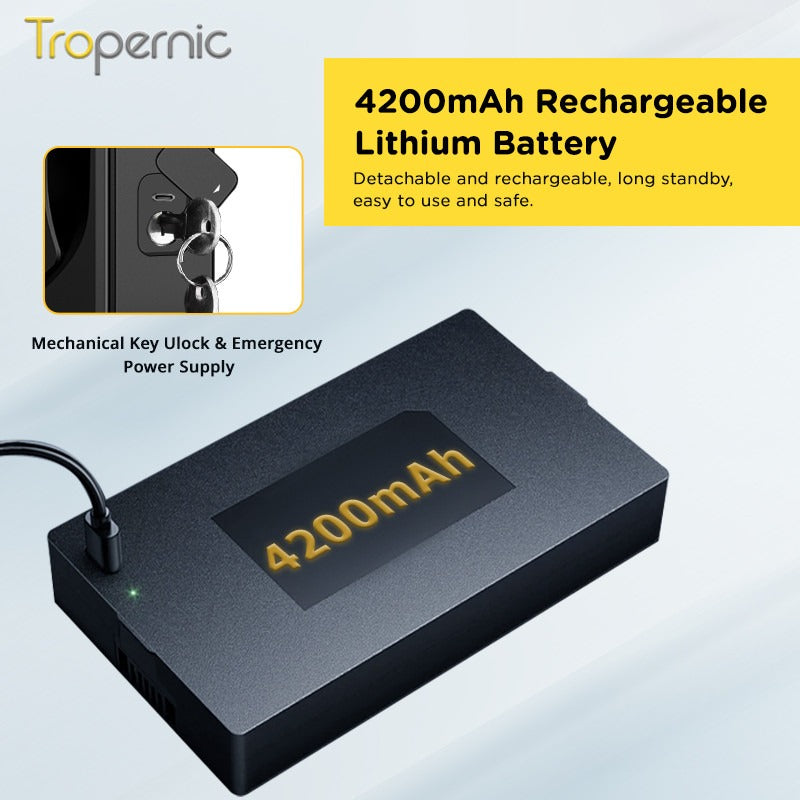 Tropernic Z37 7 In 1 Tuya Smart Door Lock with HD Camera Video Surveillance APP Remote Unlock Fully Automatic Security Door Digital Lock Face Palm Print Unlock Kunci Pintu Rumah