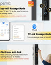 Tropernic F2 Tuya/TTLOCK Waterproof Smart Door Lock Anti Theft Zinc Alloy Sliding Door Lock with Short Handle Semi-Automatic Fingerprint Digital Lock For Aluminum Door