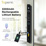 Tropernic Z1PRO กลอนประตูดิจิตอลอัจฉริยะ Tuya พร้อมกล้อง ปลดล็อกด้วยใบหน้า 3 มิติ อัตโนมัติเต็มรูปแบบ ระบบอินเตอร์คอมสองทาง สำหรับประตูบานเลื่อนอลูมิเนียม