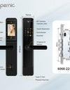 Tropernic YF1 Tuya WiFi Smart Door Lock With Security Camera HD Display Screen Fingerprint Digital Lock with Doorbell Function  Password Electronic Lock with Anti Theft Knob