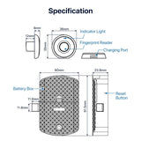 Tropernic 1667-5 Tuya Bluetooth Smart Cabinet Lock