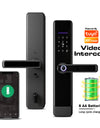 E908-Fingerprint Smart Door Lock with 4585 Mortise, Keyless Entry Door Lock, TUYA App Control, Smart Locks for Front Door, Touchscreen Keypad, RFID Card Unlock