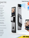 Tropernic F7 7 In 1 Tuya Fully Automatic Smart Door Lock with HD Camera Palm Unlock Video Surveillance 6068 Security Door Lock APP Remote Unlock Keyless Digital Lock Support Two Way Intercom
