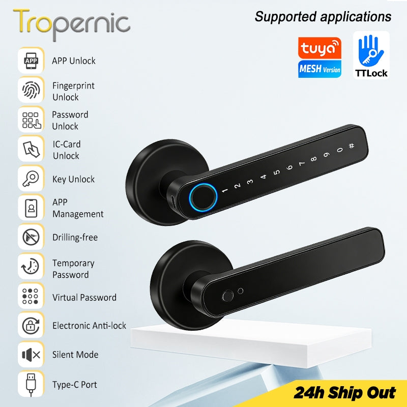 Tropernic X10 Tuya Bluetooth / TTLock Bluetooth Smart Lock