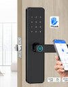 K11-Biometric Fingerprint Door Lock with 4585 Mortise,TTLock App Remote Control,IC Card/Password Code/Key Unock,Keyless Entry Electronic Smart Door Lock for Home