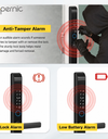 Tropernic D01 Tuya 5 in 1 Digital Door Lock with Doorbell App Remote Unlock Fingerprint Smart Door Lock for Sliding Door