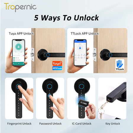 Tropernic X10 Tuya Bluetooth / TTLock Bluetooth Smart Lock