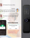 H03- 5 in 1 Unlock Methods Electronic Digital Door Lock, Tuya App Biometrics Fingerprint Smart Door with 4585 Mortise, Keyless Entry Door Lock for Home Apartment