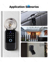 K5-Smart Key Lock Box,Home Key Wireless Smartlock Box with Fingerprint & Passcode & Access Card & Manual Key & TTlock App Control,Easy Installation