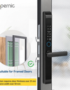 Tropernic D01 Tuya 5 in 1 Digital Door Lock with Doorbell App Remote Unlock Fingerprint Smart Door Lock for Sliding Door