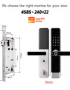 E908-Fingerprint Smart Door Lock with 4585 Mortise, Keyless Entry Door Lock, TUYA App Control, Smart Locks for Front Door, Touchscreen Keypad, RFID Card Unlock