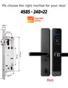 E908-Fingerprint Smart Door Lock with 4585 Mortise, Keyless Entry Door Lock, TUYA App Control, Smart Locks for Front Door, Touchscreen Keypad, RFID Card Unlock