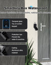 K5-Smart Key Lock Box,Home Key Wireless Smartlock Box with Fingerprint & Passcode & Access Card & Manual Key & TTlock App Control,Easy Installation