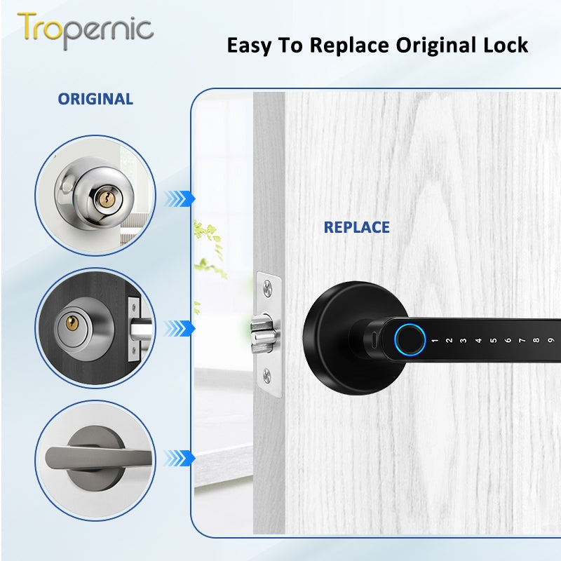 Tropernic X10 Tuya Bluetooth / TTLock Bluetooth Smart Lock