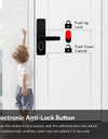 H03- 5 in 1 Unlock Methods Electronic Digital Door Lock, Tuya App Biometrics Fingerprint Smart Door with 4585 Mortise, Keyless Entry Door Lock for Home Apartment