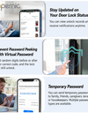 Tropernic A216 Tuya Smart Door Lock with Security Camera 3D Face Recognition Two-Way Intercom Fully Automatic Digital Lock for Sliding Doors Fingerprint Password Unlock with Doorbell