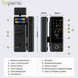 Tropernic JDS1 Tuya WiFi Smart Glass Lock