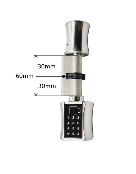 Tuya App Electronic Fingerprint Smart Door Lock, Smart Cylinder Lock With Keypad / Manual Key Unlock,Biometric Digital Door Lock for Home Apartment