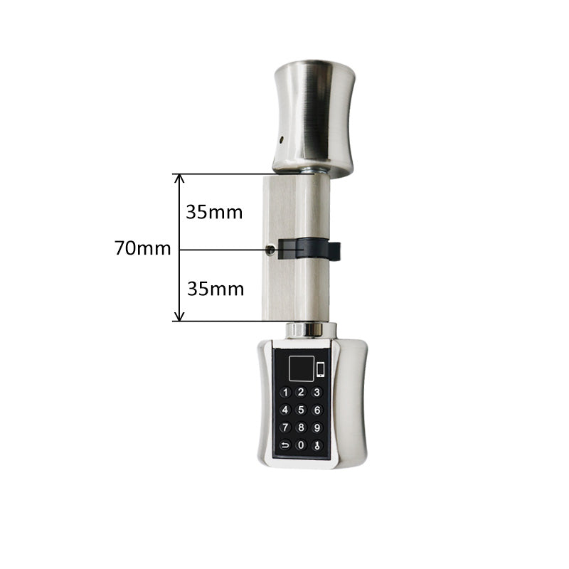 Tuya App Electronic Fingerprint Smart Door Lock, Smart Cylinder Lock With Keypad / Manual Key Unlock,Biometric Digital Door Lock for Home Apartment