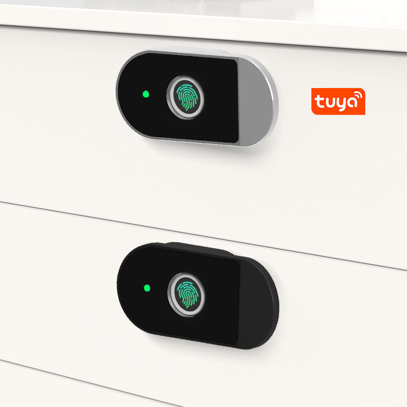 C100-Fingerprint Smart Cabinet Lock, Electric Drawer Locks,Keyless Tuya App Remote Access Wardrobe Lock, Anti-theft Electronic Cabinet Locks for Liquor Cabinet Locker Drawer Cupboard Desk