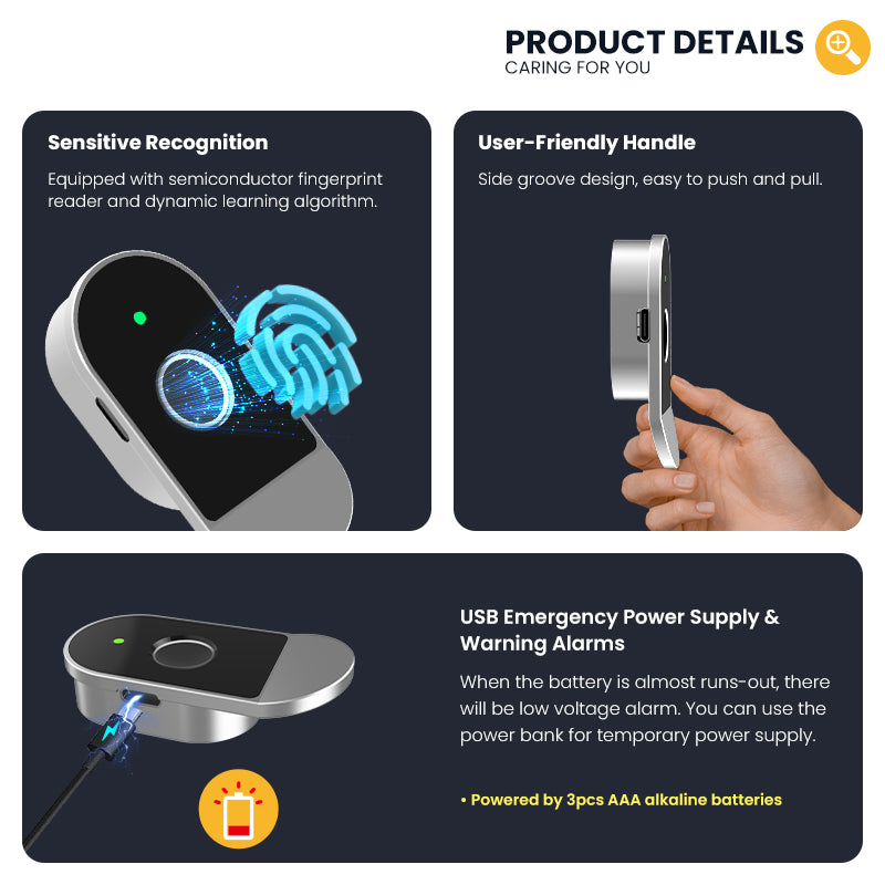 C100-Fingerprint Smart Cabinet Lock, Electric Drawer Locks,Keyless Tuya App Remote Access Wardrobe Lock, Anti-theft Electronic Cabinet Locks for Liquor Cabinet Locker Drawer Cupboard Desk