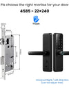 New Biometric Fingerprint Smart Door Lock with 5-in-1 Unlock Methods,Electronic anti-lock Button,Digital Passcode RFID Card Keyless Security Entry Electronic Smart Lock for Home Security