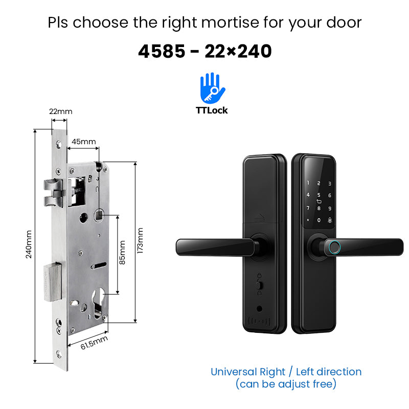 New Biometric Fingerprint Smart Door Lock with 5-in-1 Unlock Methods,Electronic anti-lock Button,Digital Passcode RFID Card Keyless Security Entry Electronic Smart Lock for Home Security