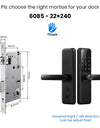 New Biometric Fingerprint Smart Door Lock with 5-in-1 Unlock Methods,Electronic anti-lock Button,Digital Passcode RFID Card Keyless Security Entry Electronic Smart Lock for Home Security