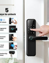 New Biometric Fingerprint Smart Door Lock with 5-in-1 Unlock Methods,Electronic anti-lock Button,Digital Passcode RFID Card Keyless Security Entry Electronic Smart Lock for Home Security