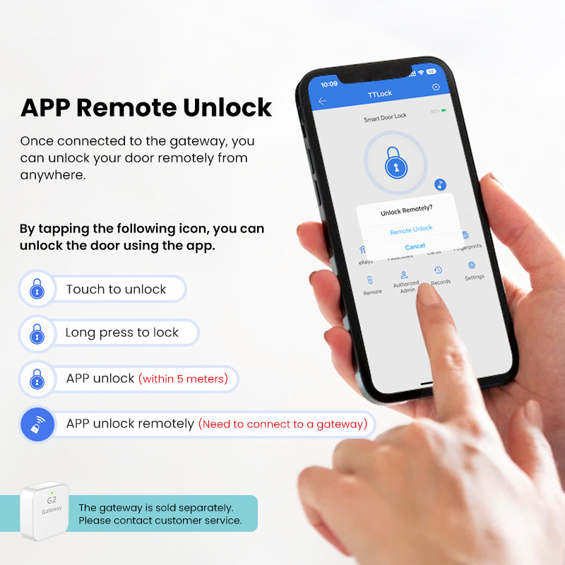 DG01-TTLock App Biometric Fingerprint Smart Door Lock,Adjustable handle direction,Electronic anti-lock Button,Password RFID Card Keyless Security Entry Electronic Smart Lock for Home Apartment