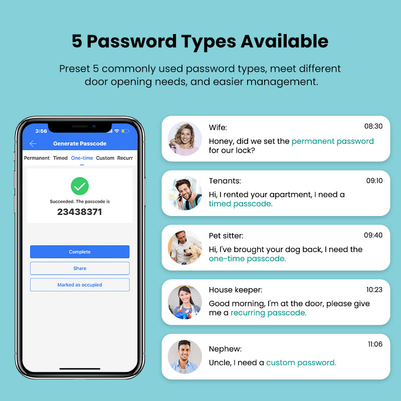 DG01-TTLock App Biometric Fingerprint Smart Door Lock,Adjustable handle direction,Electronic anti-lock Button,Password RFID Card Keyless Security Entry Electronic Smart Lock for Home Apartment
