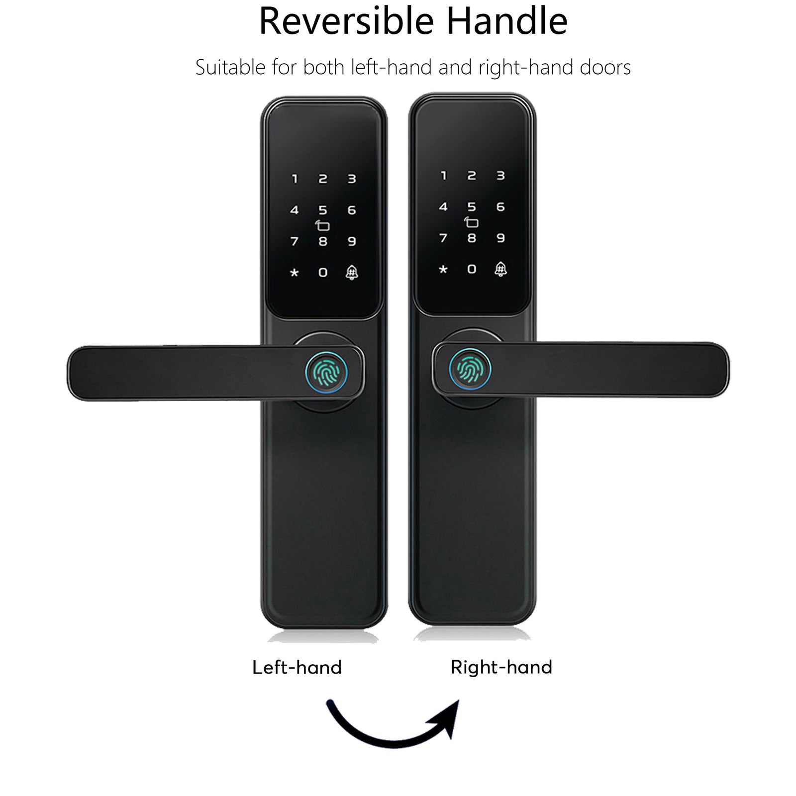 New Biometric Fingerprint Smart Door Lock with 5-in-1 Unlock Methods,Electronic anti-lock Button,Digital Passcode RFID Card Keyless Security Entry Electronic Smart Lock for Home Security