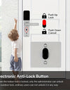DG01-TTLock App Biometric Fingerprint Smart Door Lock,Adjustable handle direction,Electronic anti-lock Button,Password RFID Card Keyless Security Entry Electronic Smart Lock for Home Apartment