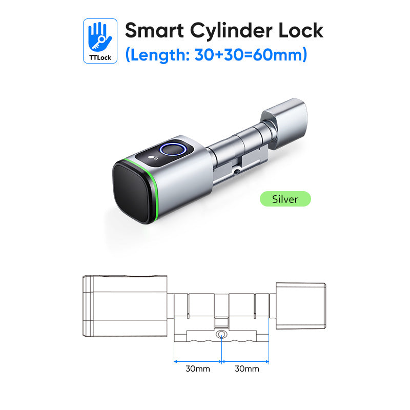 S1F-New Adjustable Replacement Fingerprint Electronic Door lock FRID Card Keyless Smart Cylinder Lock TTlock App Remote Control